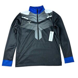 TAKEDOWN Devils Wrestling 1/4 Zip Pullover - Youth Large YL - Black/Blue NWT